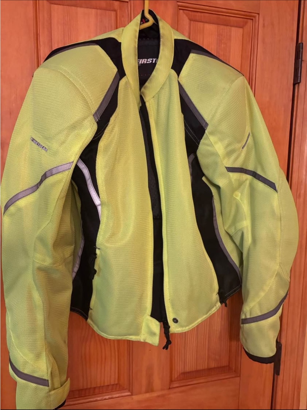 High-Visibility womens Motorcycle Jacket - Lime/Black
